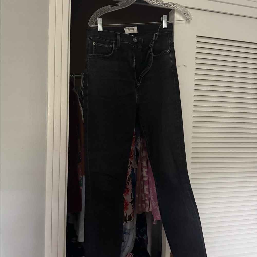 Agolde Women's Pinch Waist Black Jeans